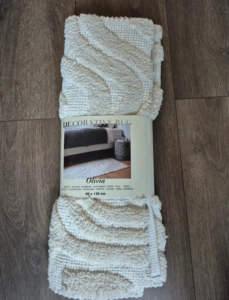 Vloerkleed, Ophalen, 100 tot 150 cm, Wit, Nieuw