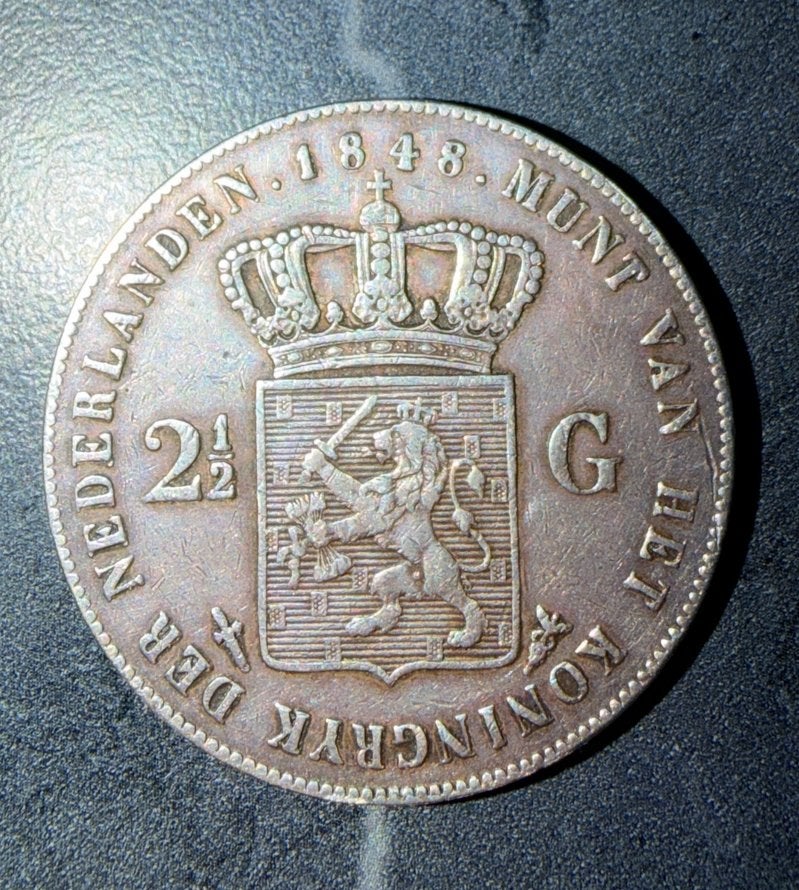 Nederlandse rijksdaalder zilver, Ophalen of Verzenden, 2½ gulden, Zilver