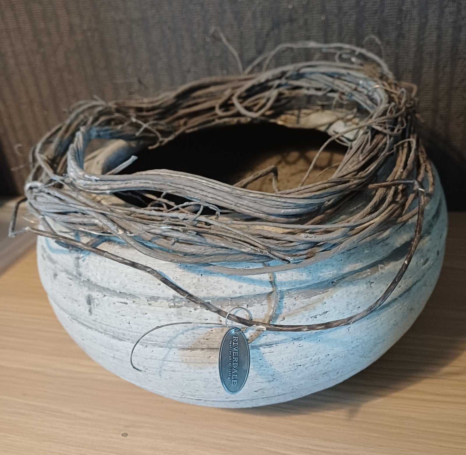 Plantenbak bloempot, Steen, Rond, Zo goed als nieuw, Minder dan 40 cm