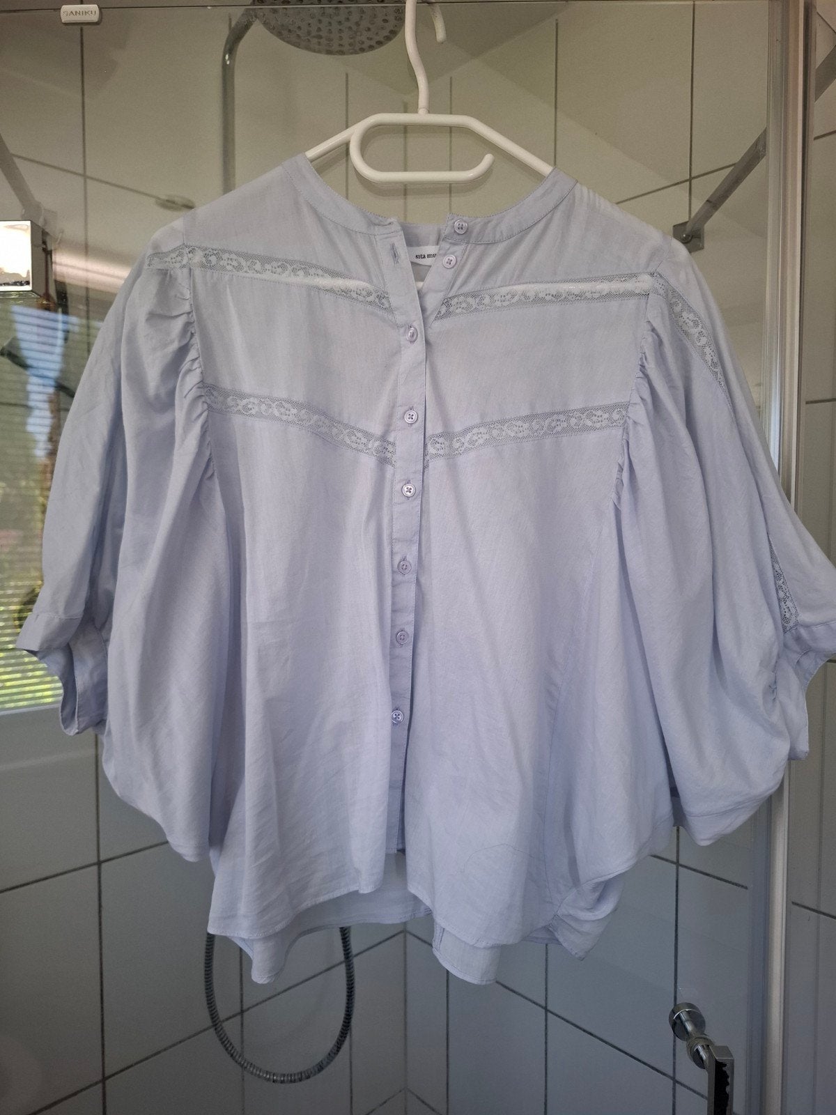 SITA MURT Blouse met Kant en Vleermuismouwen - Nieuw!, Kleding | Dames, Maat 38/40 (M), SITA MURT, Blauw, Nieuw
