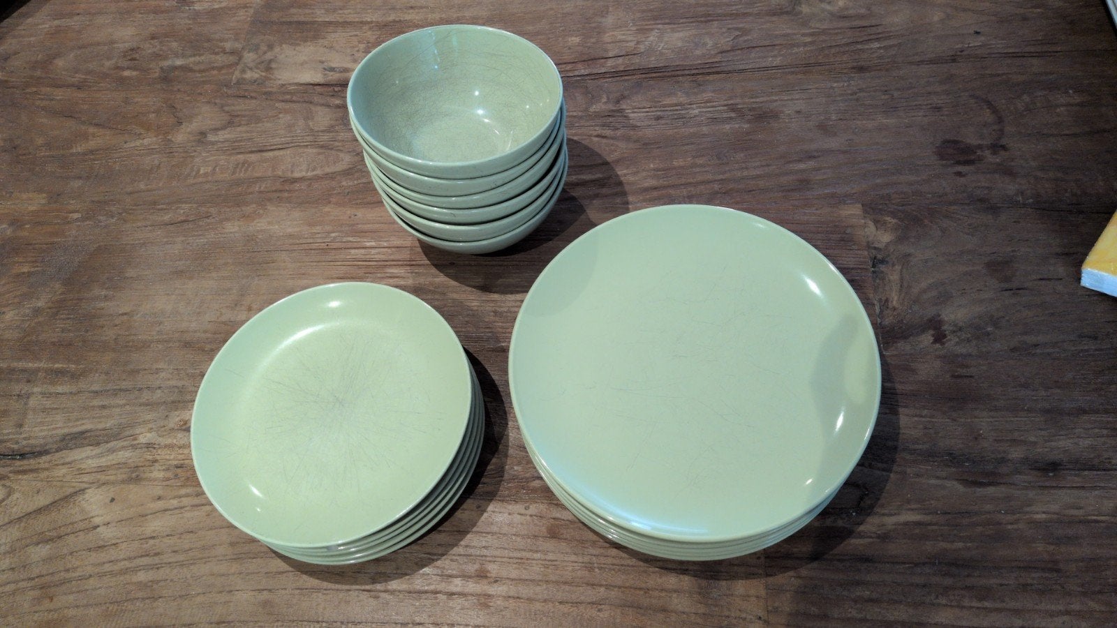 Ikea servies set groen, Ophalen, Gebruikt, Overige stijlen, Bord(en)