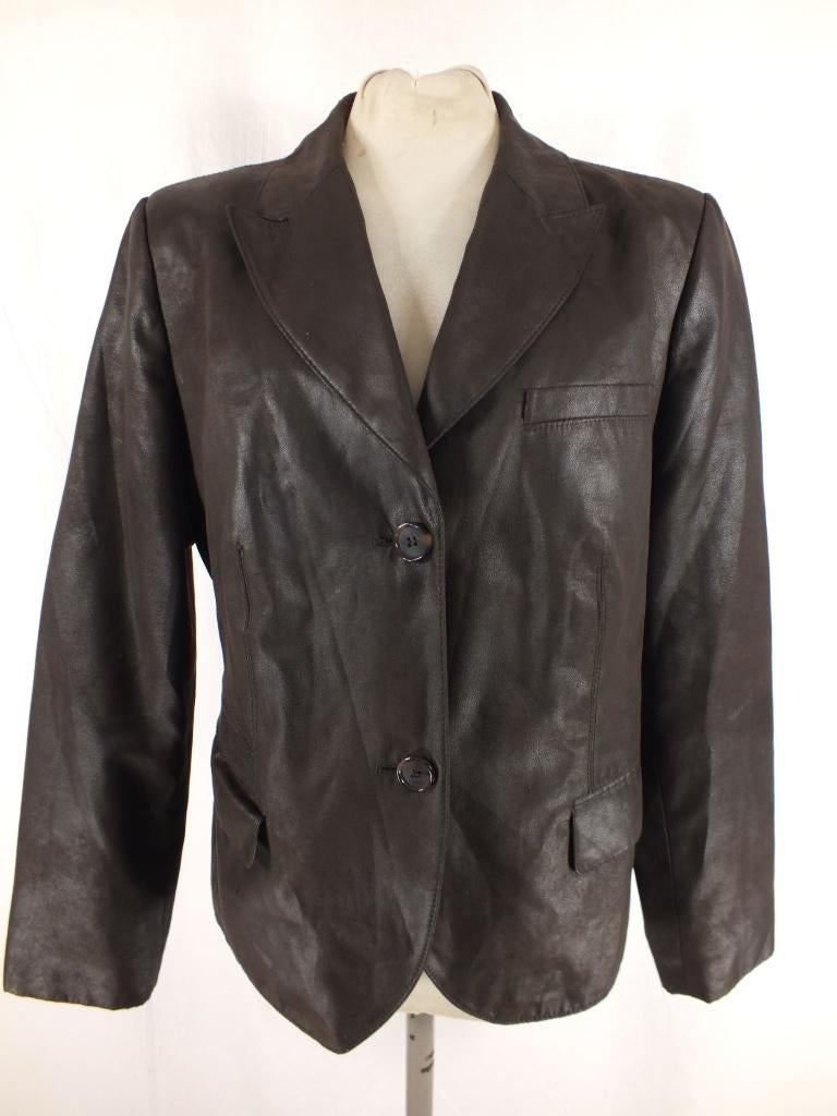 Gaaf bruin leather look jasje.Mt 42.Merk Sixth Sense, Bruin, ., Maat 42/44 (L), Ophalen of Verzenden