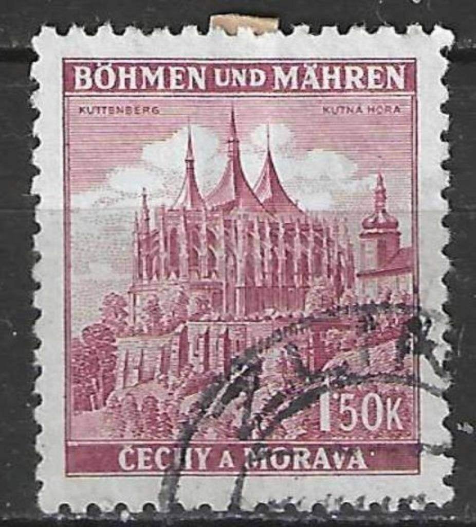 Bohemen-Moravie 1940/1941 - Yvert 51 - Santa-Barbara (ST), Verzenden, Overige periodes, Gestempeld