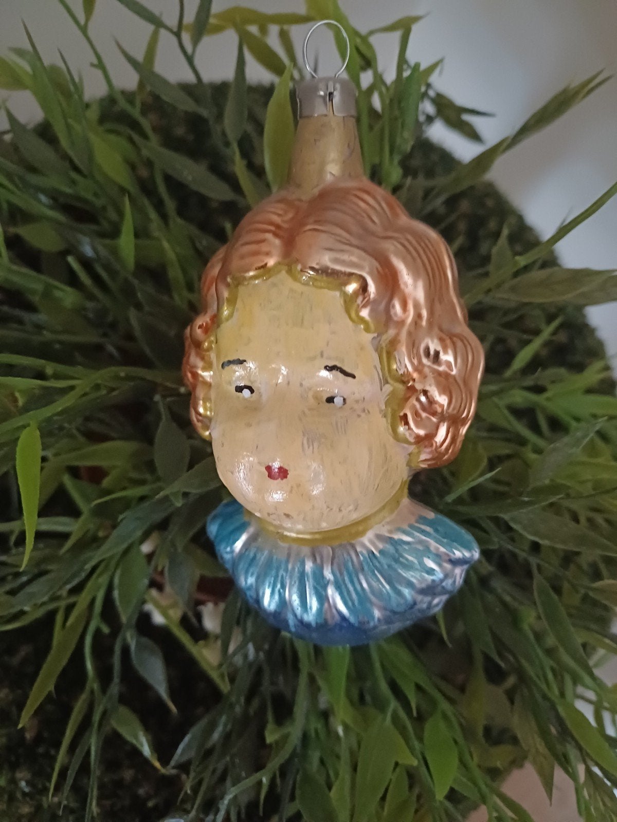 vintage kerstbal van glas, Diversen, Kerst, Ophalen of Verzenden
