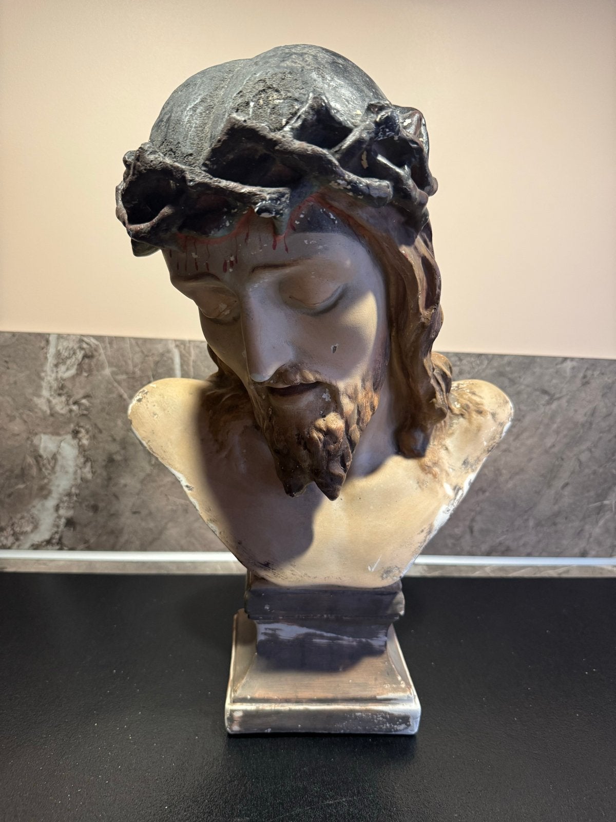 Antieke Jezus Christus Buste - Religieuze Kunst, Antiek en Kunst, Ophalen of Verzenden