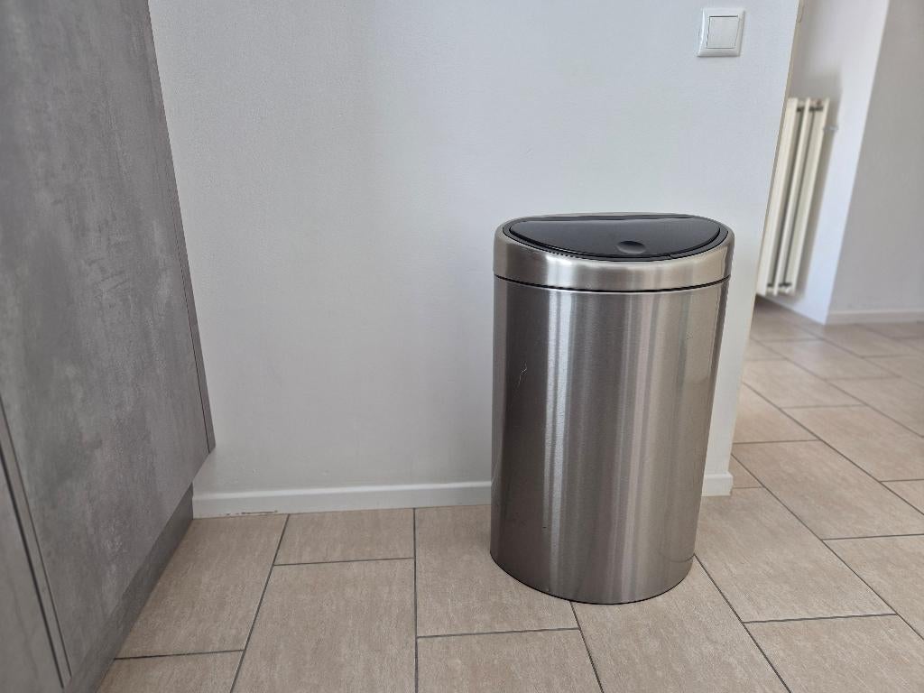 Barabantia touch bin (prullenbak), Overige typen, Zilver, Ophalen of Verzenden, Zo goed als nieuw
