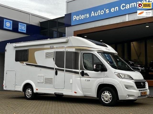 Capron T 339 /Queensbed/Navi/Achteruitrijcamera/Fietsendrage, Caravans en Kamperen, Campers, Bedrijf, Cassettetoilet, Carado, Kluisje