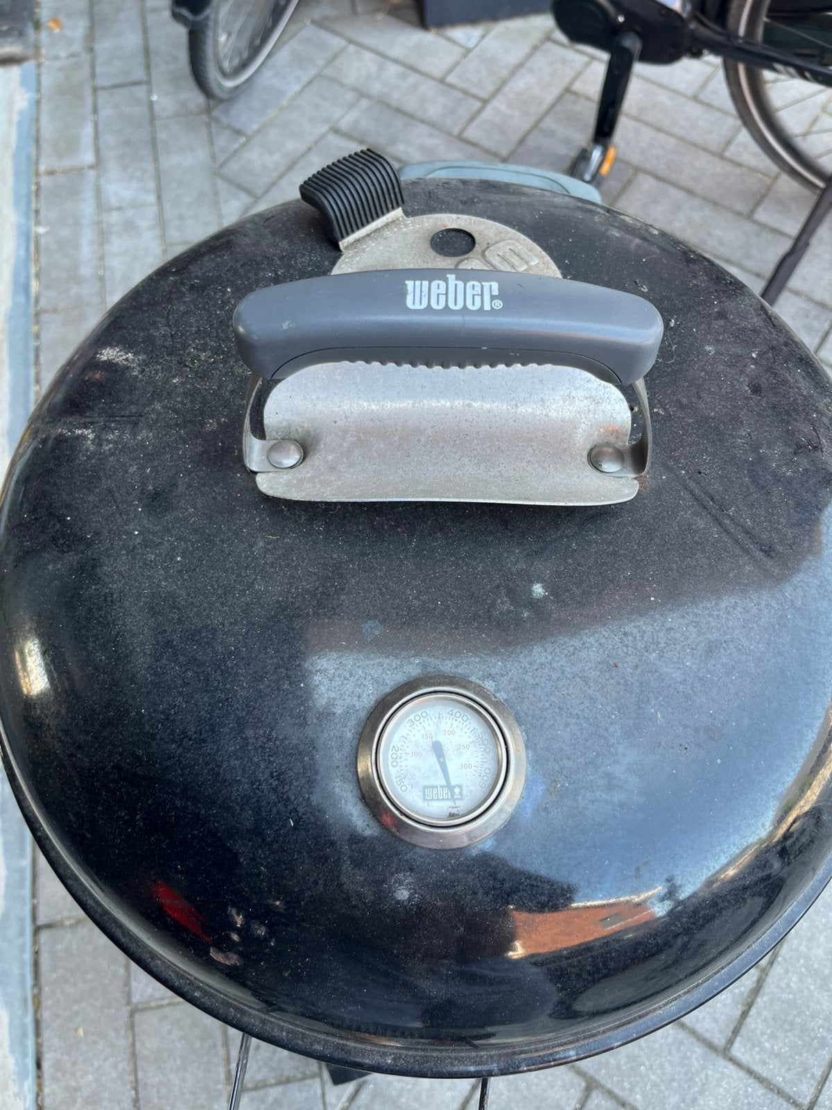 Weber regelbaar bbq 45cm met thermometer, Ophalen, Gebruikt