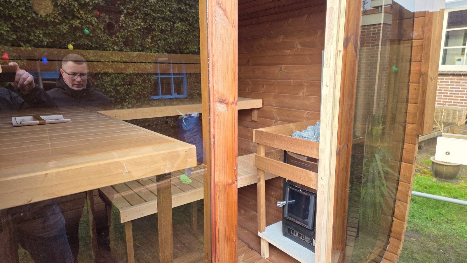 2M Barrel Sauna Gratis Levering en Plaatsing - 10% KORTING, Ophalen of Verzenden, Nieuw, Fins of Traditioneel, Complete sauna