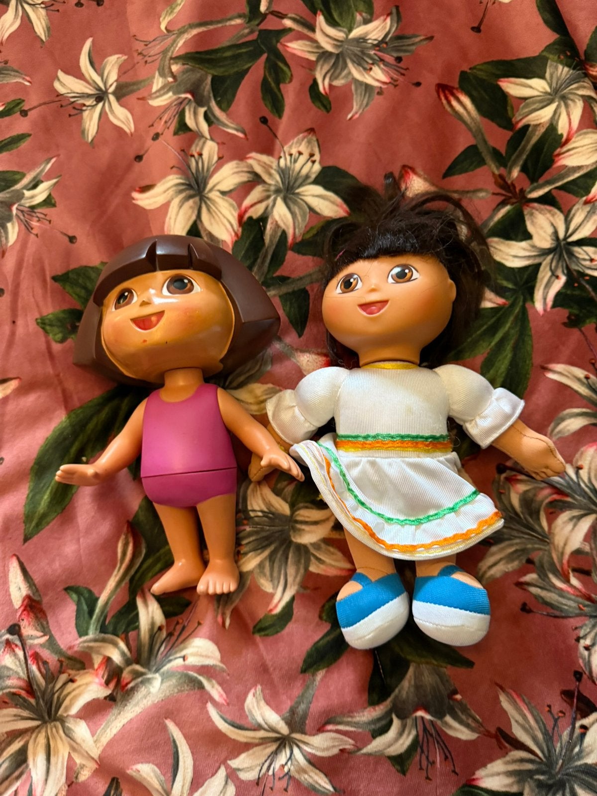 Dora the Explorer poppen set - 2 stuks, Ophalen of Verzenden, Gebruikt, Overige typen