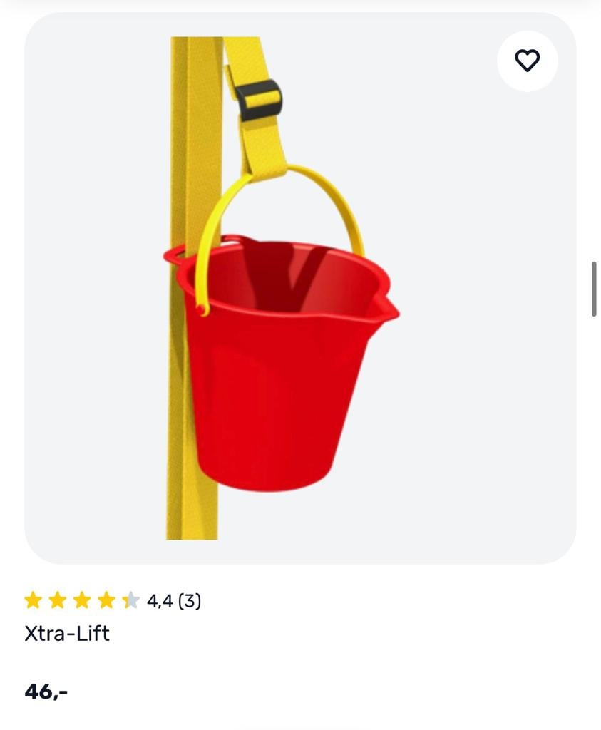 Wickey xtra-lift takel emmer speeltoestel accessoires, Ophalen of Verzenden, Zo goed als nieuw