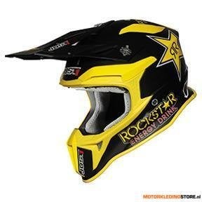 Just1 J18 Rockstar Crosshelm, Zwart-Geel, Motoren, Ophalen of Verzenden, Nieuw met kaartje