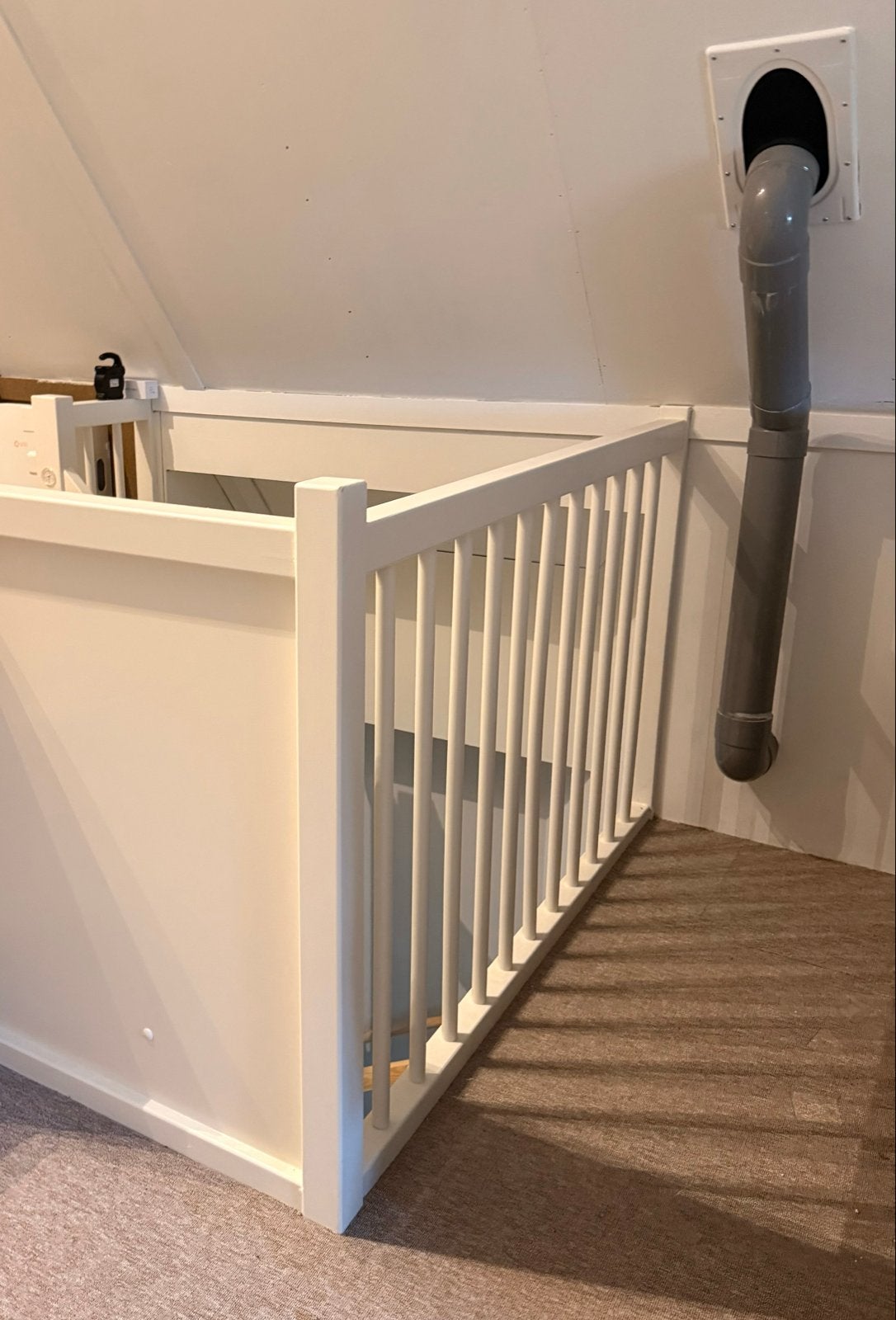 Witte balustrade / trapafscheiding - 155x103 cm, Ophalen, 25 tot 50 mm, Overige typen, Zo goed als nieuw