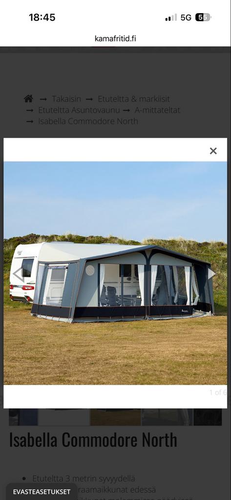 Isabella voortent A975/G18 met Atlas luifel en zijwanden, Ophalen, Zo goed als nieuw, Isabella