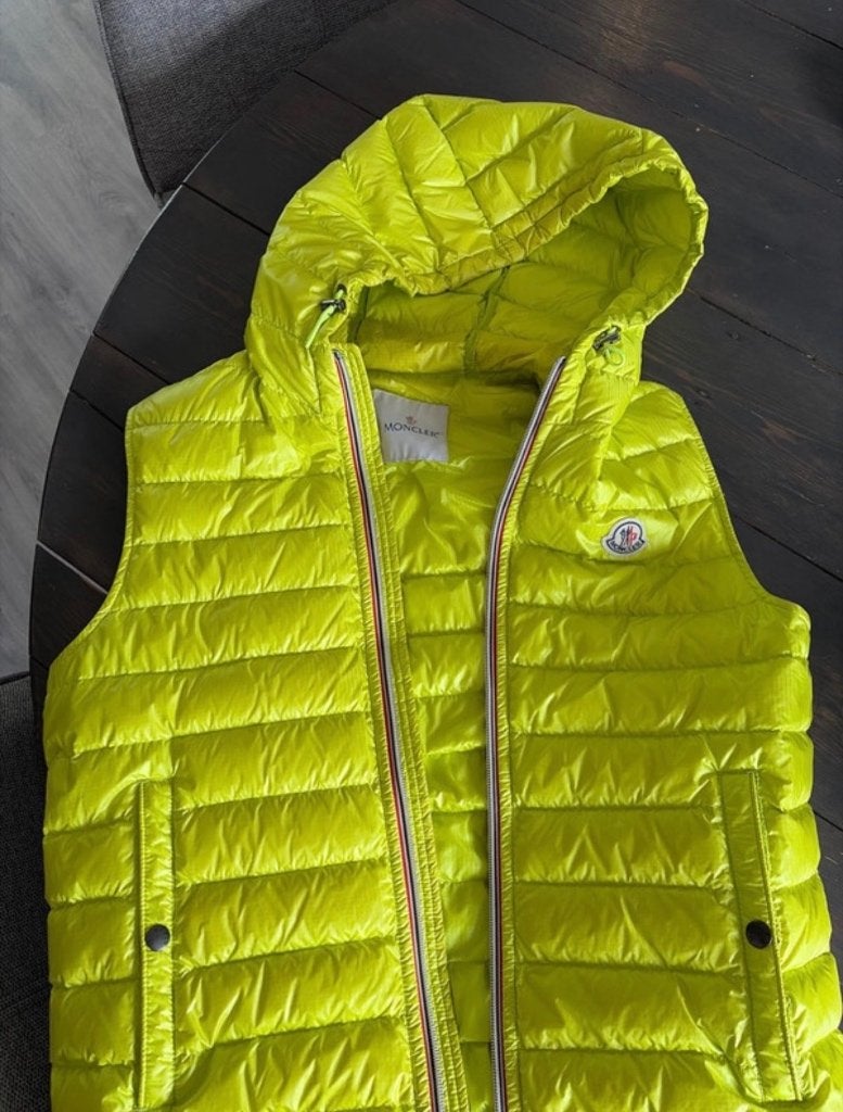 Originele Moncler bodywarmer, Ophalen, Moncler, Maat 48/50 (M), Gedragen