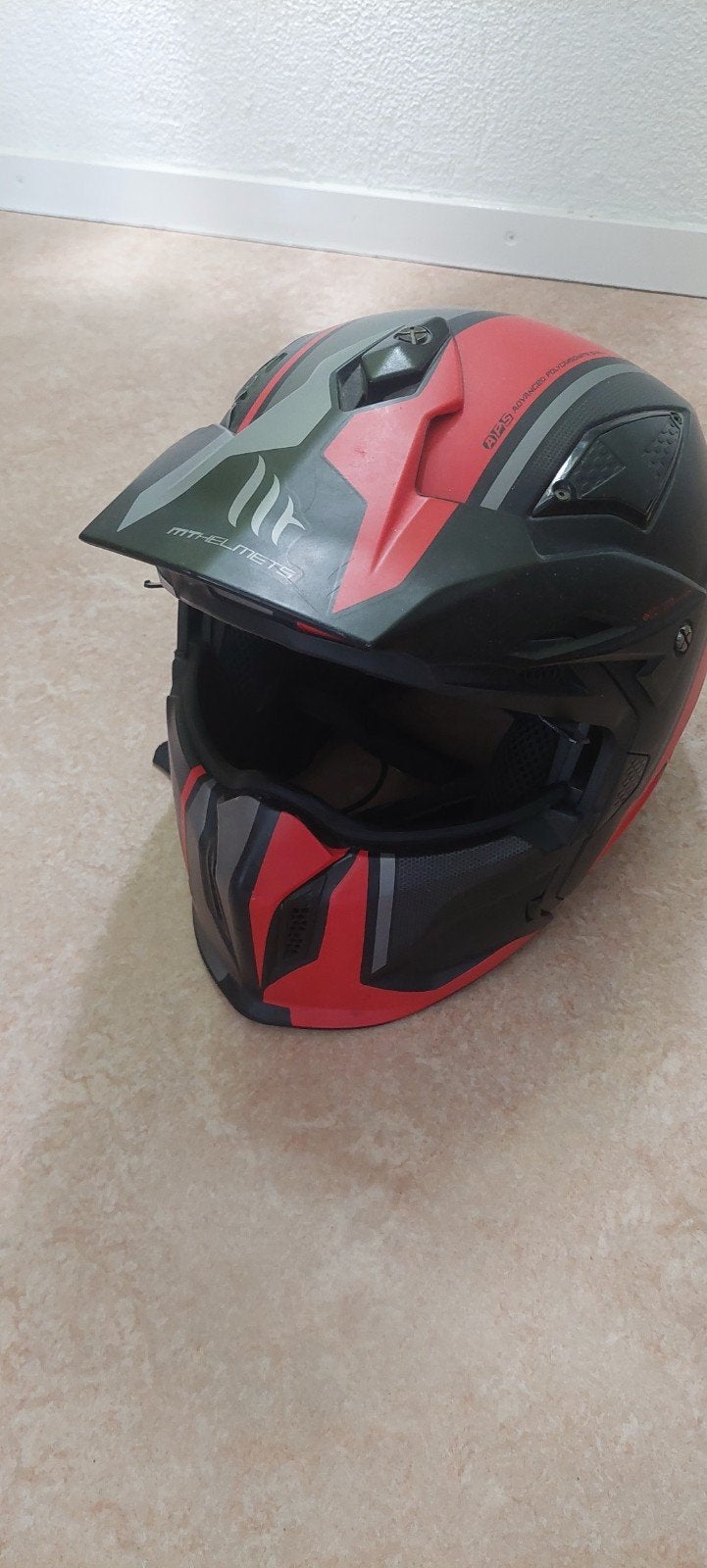 MT streetfighter sv mat rood, Motoren, M, Jethelm, Tweedehands, Ophalen