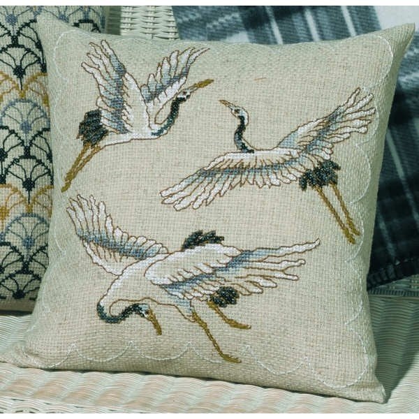 Borduurpakket Kussen vogels 830740, ., Nieuw, Ophalen of Verzenden, .