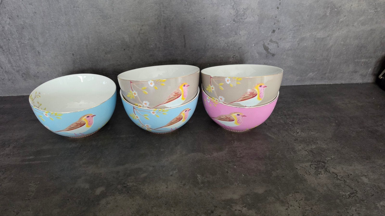 Pip Studio Kommen met Vogelprint - Set van 5, Ophalen of Verzenden