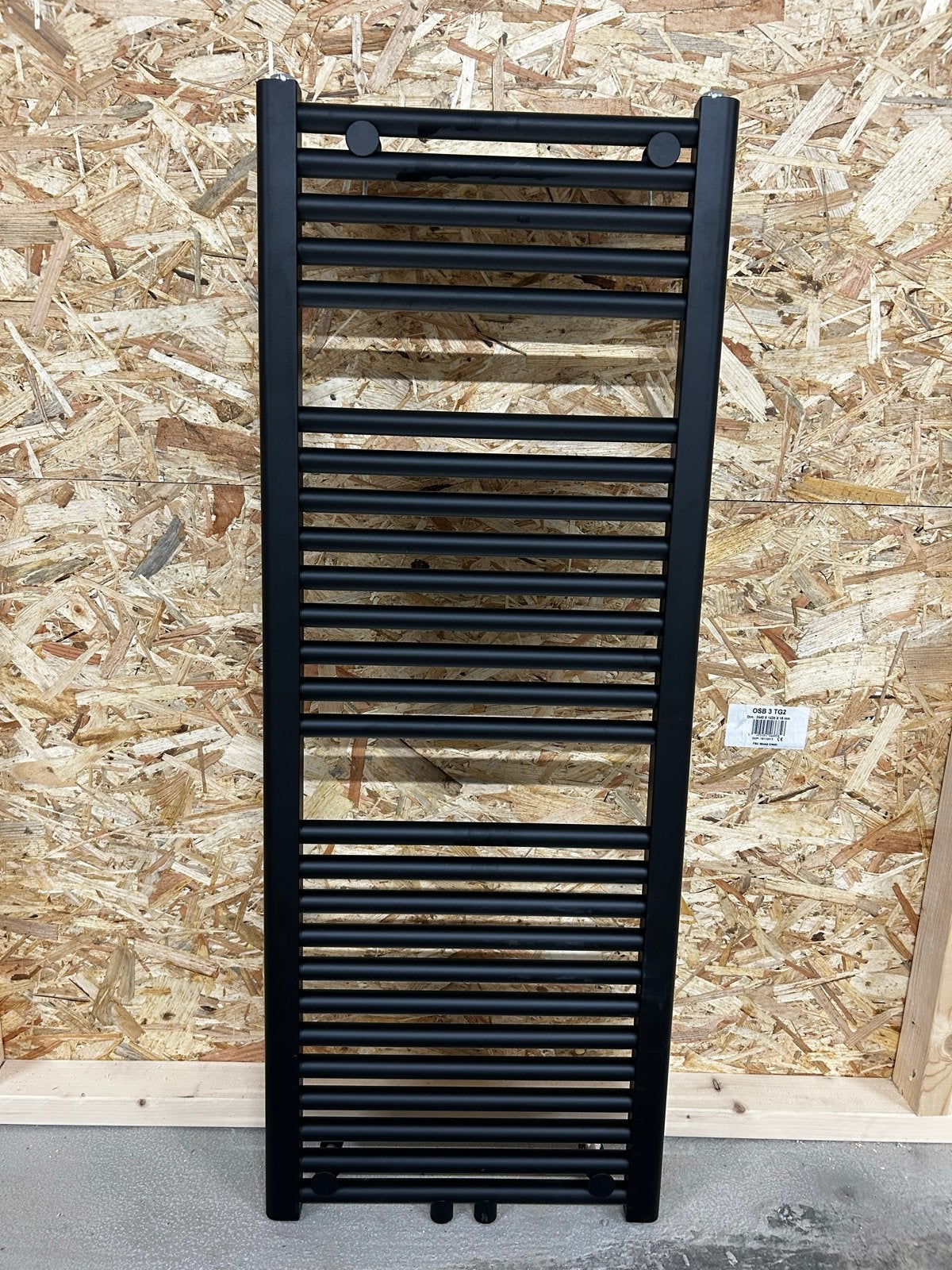 Wiesbaden designradiator mat zwart 45x120 cm - Nieuw, Ophalen, Radiator, Nieuw, Minder dan 60 cm