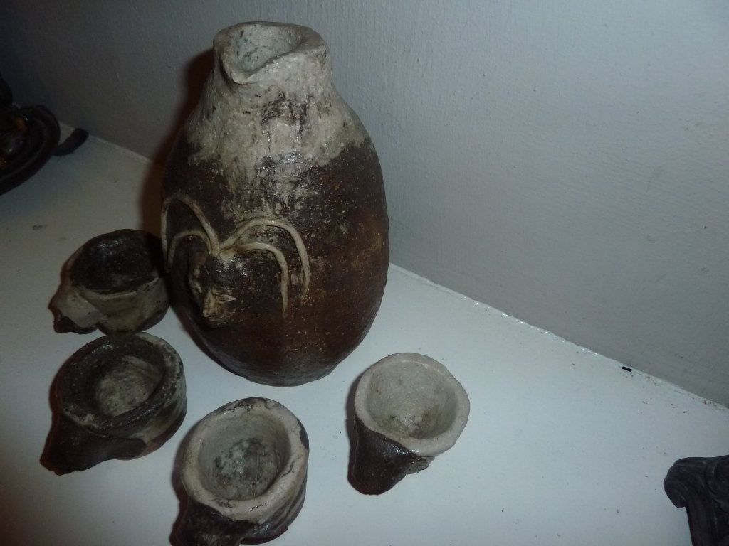 Saki set van Jan Haas kunstenaar Vlissingen, Antiek en Kunst, Kunst | Beelden en Houtsnijwerken, Overige typen, Overige onderwerpen