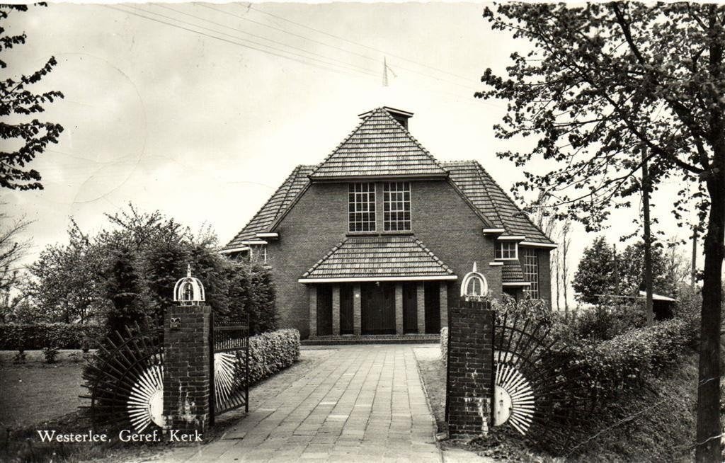 Westerlee, Geref. Kerk - 1967? gelopen, Verzamelen, Ansichtkaarten | Nederland, Ophalen of Verzenden, 1960 tot 1980, Gelopen, Groningen