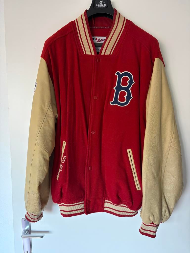 Majestic Boston Red Sox Varsity Jacket XL, Ophalen of Verzenden, Gedragen, Maat 56/58 (XL), Rood