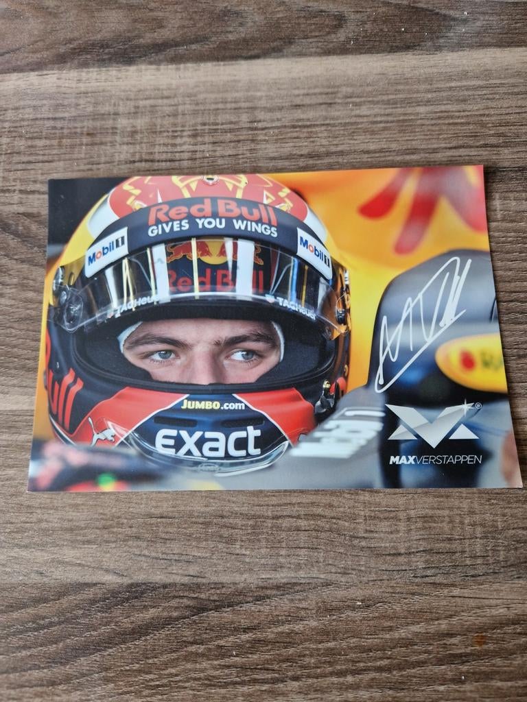 Te koop een max verstappen fotokaart, Verzenden, Zo goed als nieuw, Formule 1