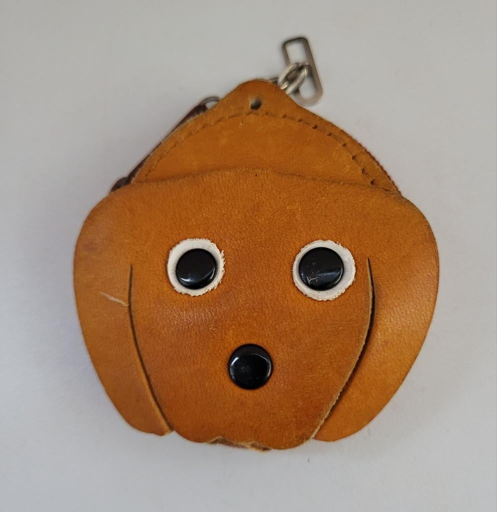 Leren Sleutelhanger Hondje - Vintage Stijl, Ophalen of Verzenden, Gebruikt, Dier of Natuur