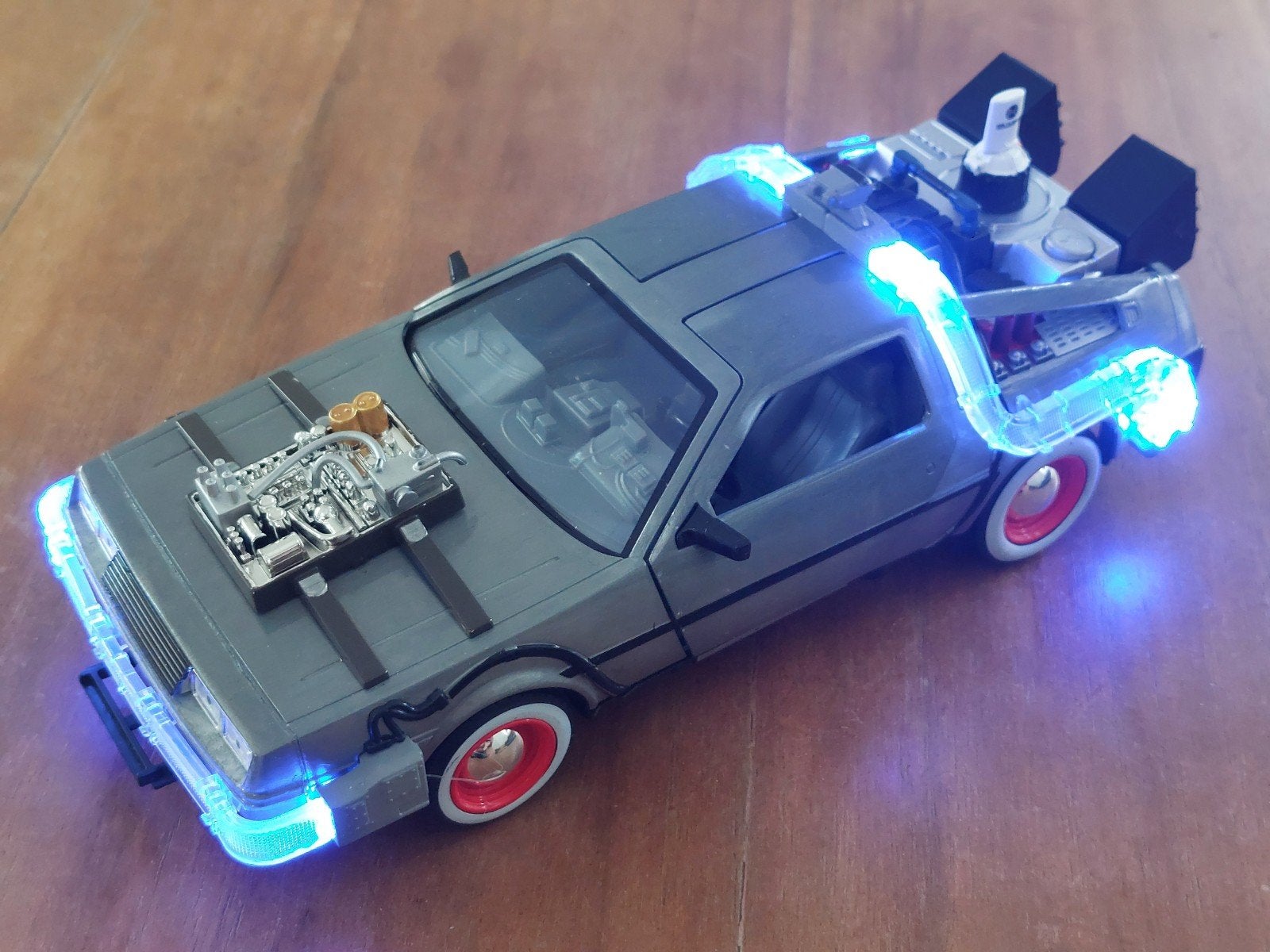 Back to the Future 3 DeLorean 1/24 Jada Toys met licht, Ophalen of Verzenden