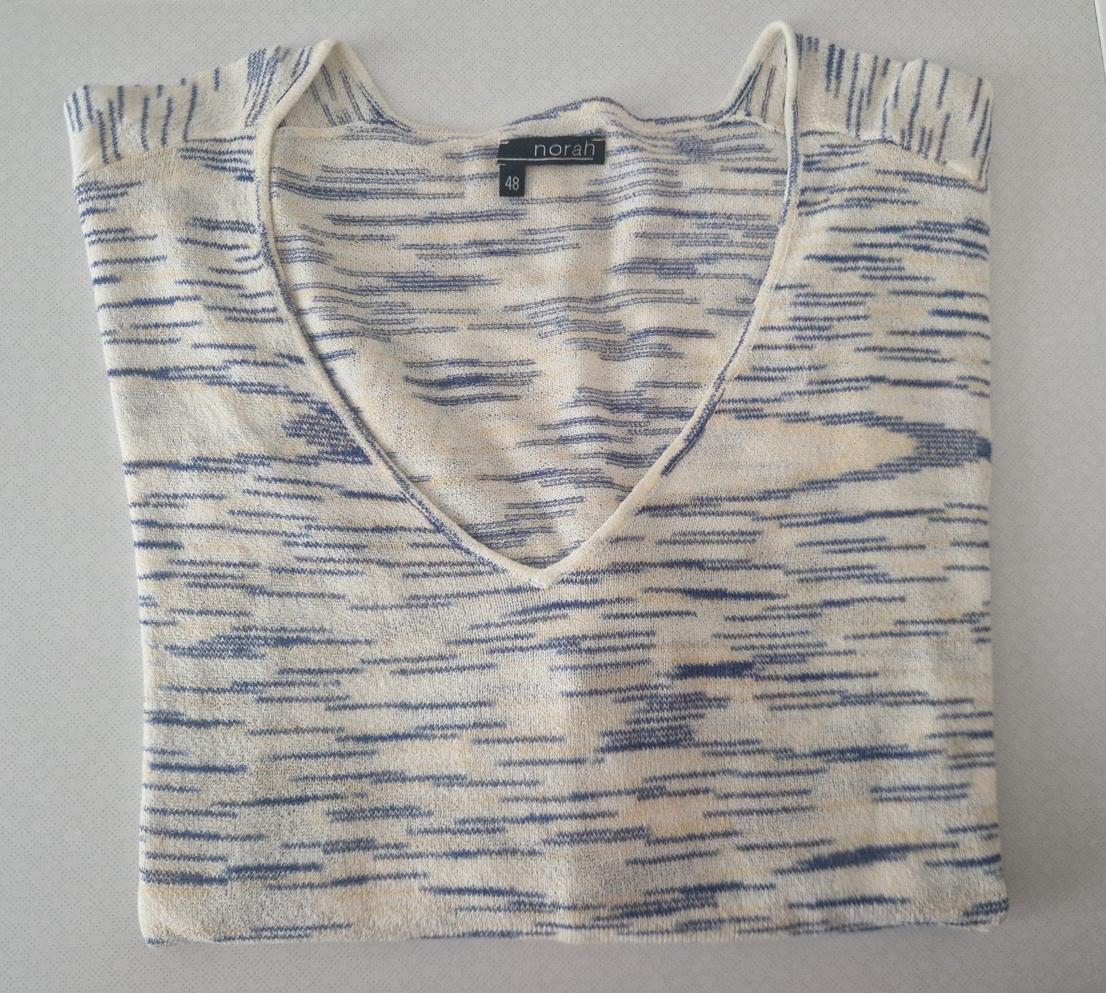 Norah trui maat 48, wit/blauw gestreept, Wit, Maat 46/48 (XL) of groter, Nieuw, Ophalen of Verzenden