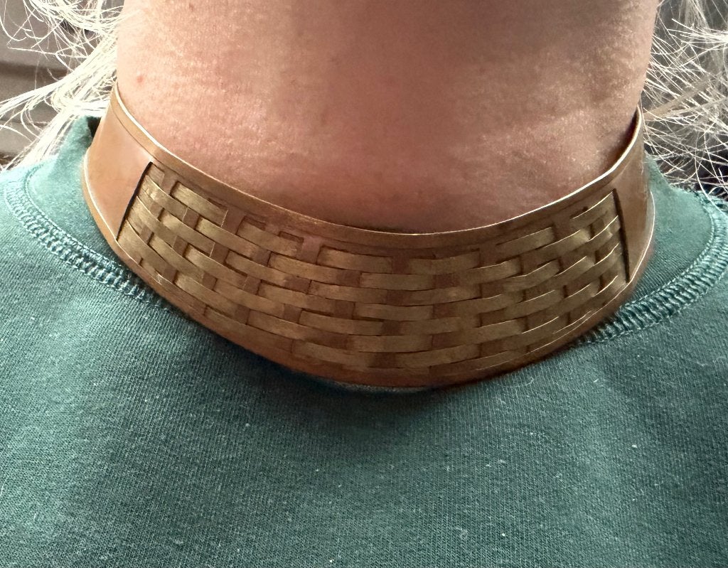 Oude oosterse ketting Ik denk brons messing, Overige materialen, Verburgt Vintage, Bruin, Ophalen of Verzenden