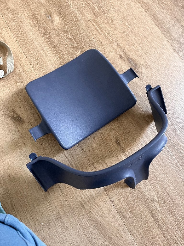 Stokke Tripp Trapp rugsteun en voorsteun (babyset), Ophalen, Gebruikt, Meegroeistoel