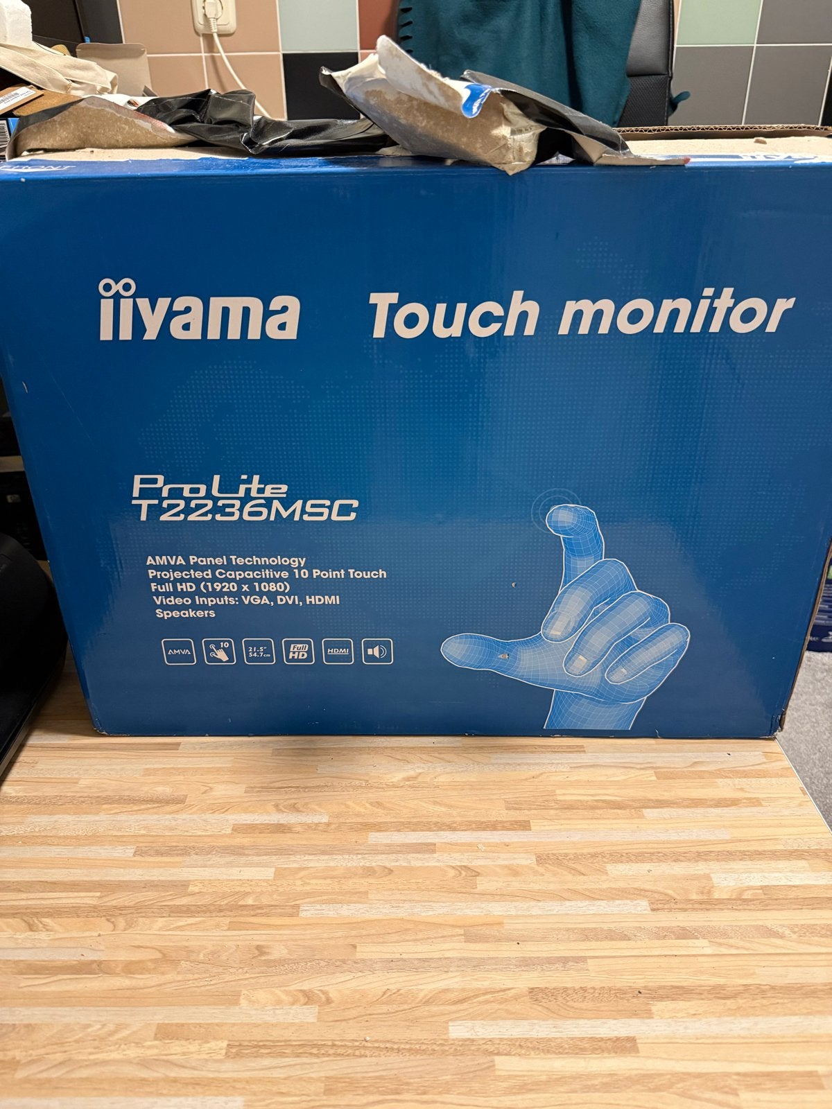 iiyama ProLite T2236MSC Touch Monitor Full HD, Gebruikt, Touchscreen, VA, Full HD