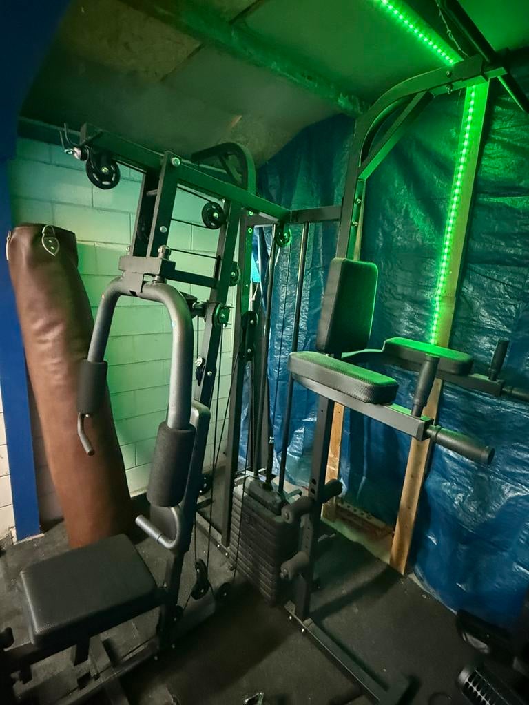 Krachtstation Dione met 65 kg gewicht en full body training, Ophalen of Verzenden, Gebruikt, Benen, Krachtstation