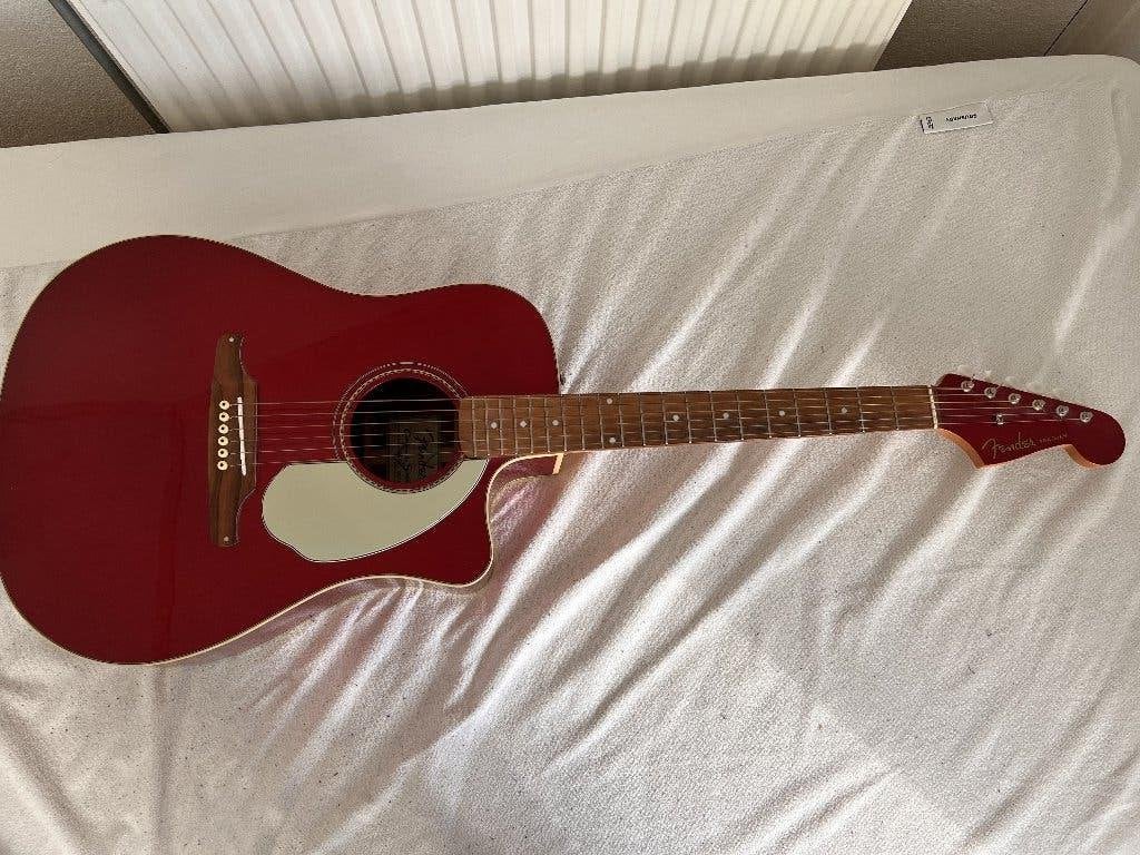Fender Sonoran SCE Candy Apple Red, Ophalen, Zo goed als nieuw, Western- of Steelstringgitaar