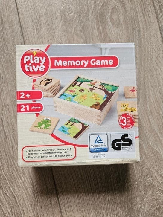 Memory Spel hout - Dieren Thema, Ophalen of Verzenden, Zo goed als nieuw, Puzzelen