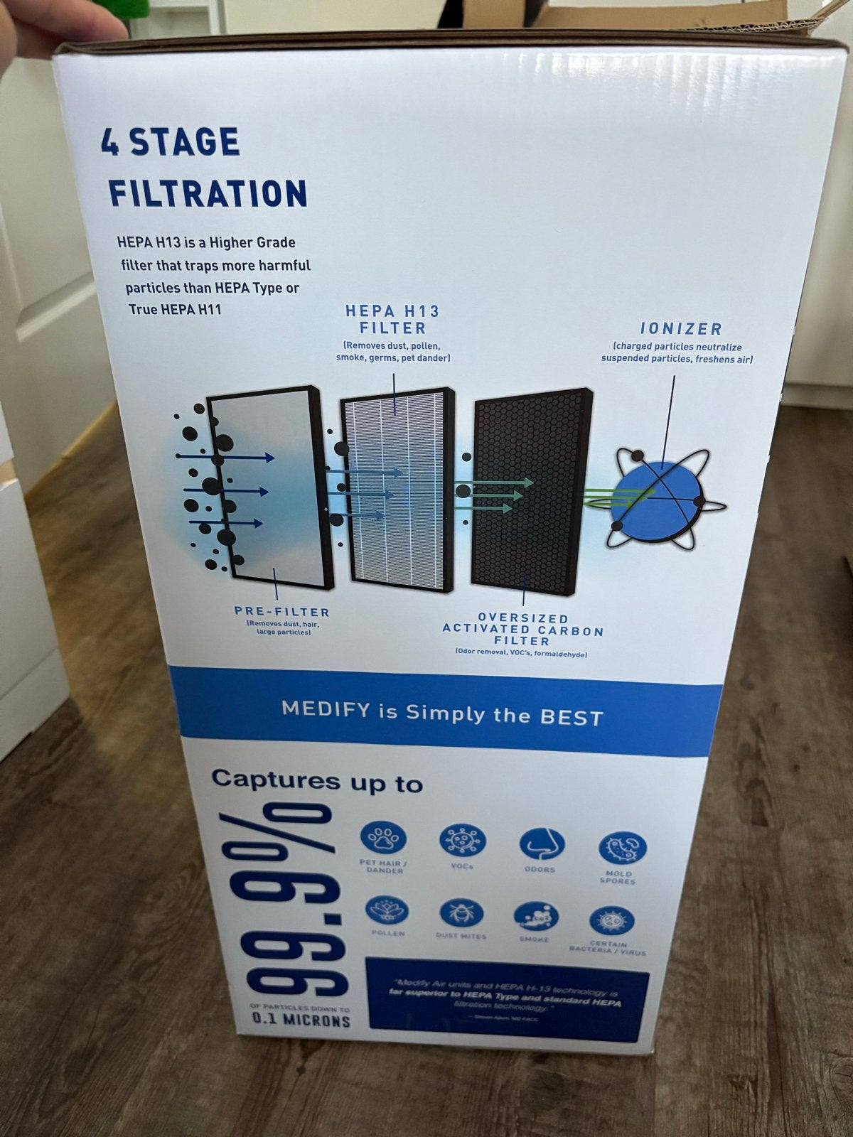 Medify Air MA-40 V2.0 Luchtreiniger met HEPA H13 filter, Ophalen of Verzenden, Nieuw, Luchtreiniger