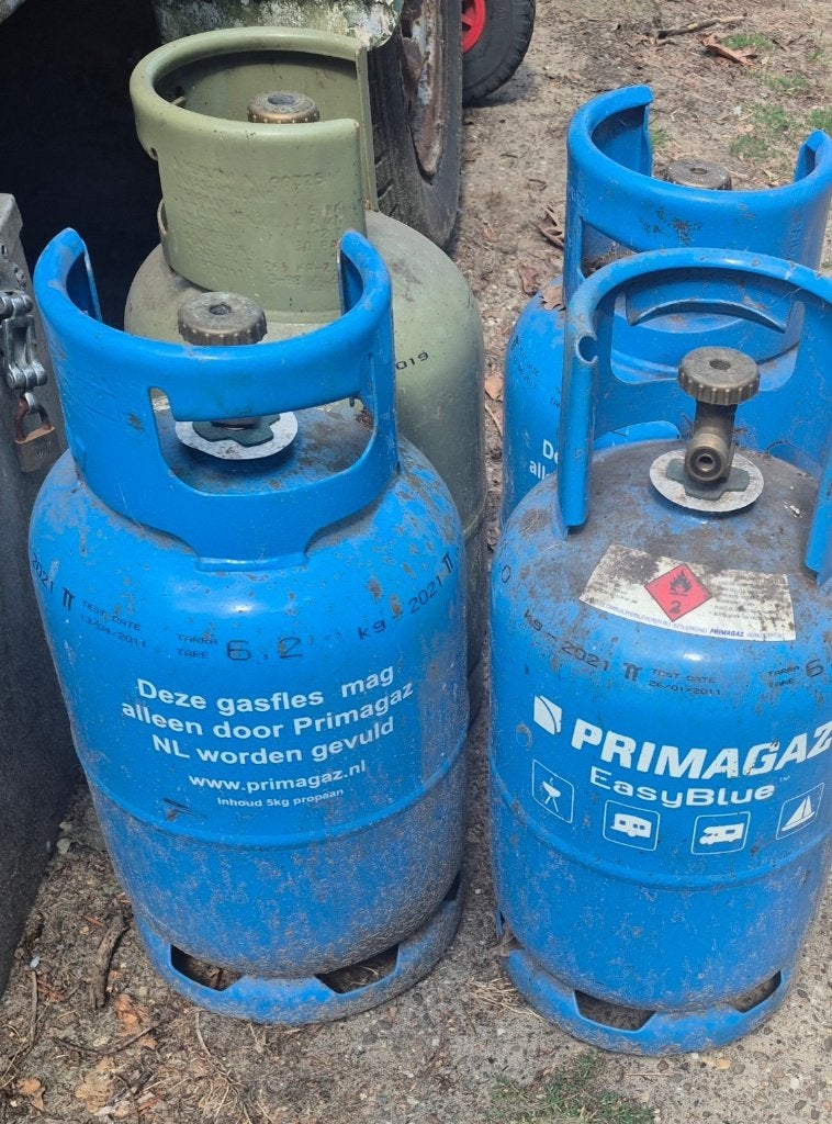 Primagaz EasyBlue propaan gasflessen 5kg, Ophalen, Gebruikt