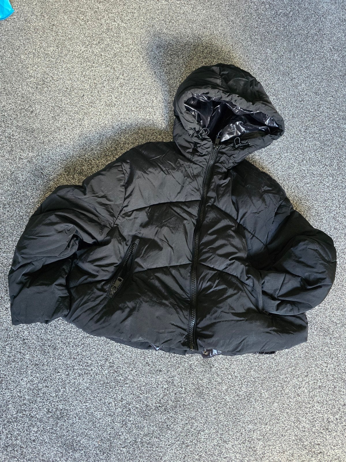 Zwarte Zara Puffer Jas - Maat M, Maat 38/40 (M), Ophalen of Verzenden, Zo goed als nieuw, Zara