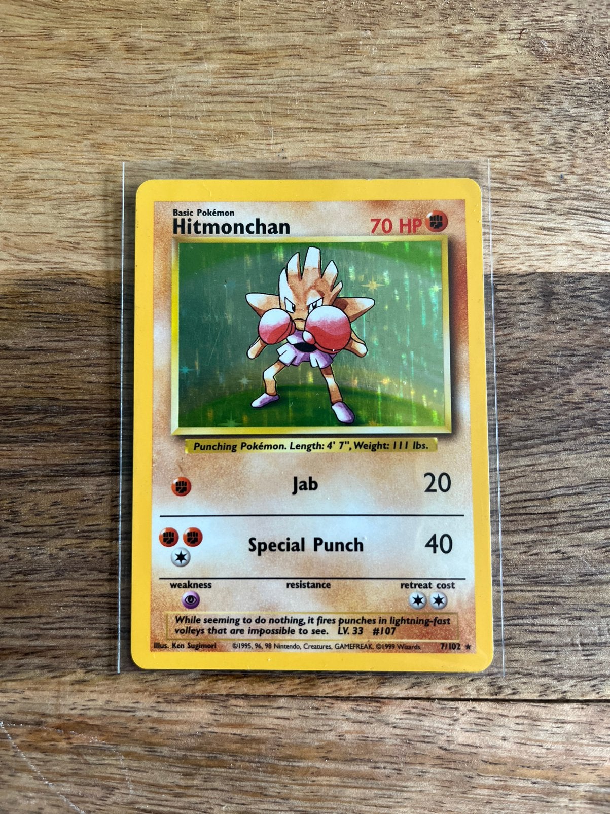 Pokemon Base Set - Hitmonchan (HOLO), Verzenden, Gebruikt