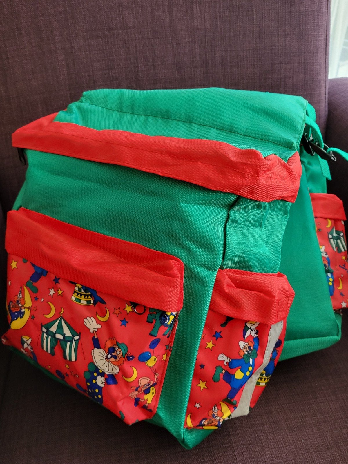 Kinder fietstassen met vrolijke clownprint, Fietsen en Brommers, Fietsaccessoires | Fietstassen, Ophalen of Verzenden, Nieuw, Onbekend
