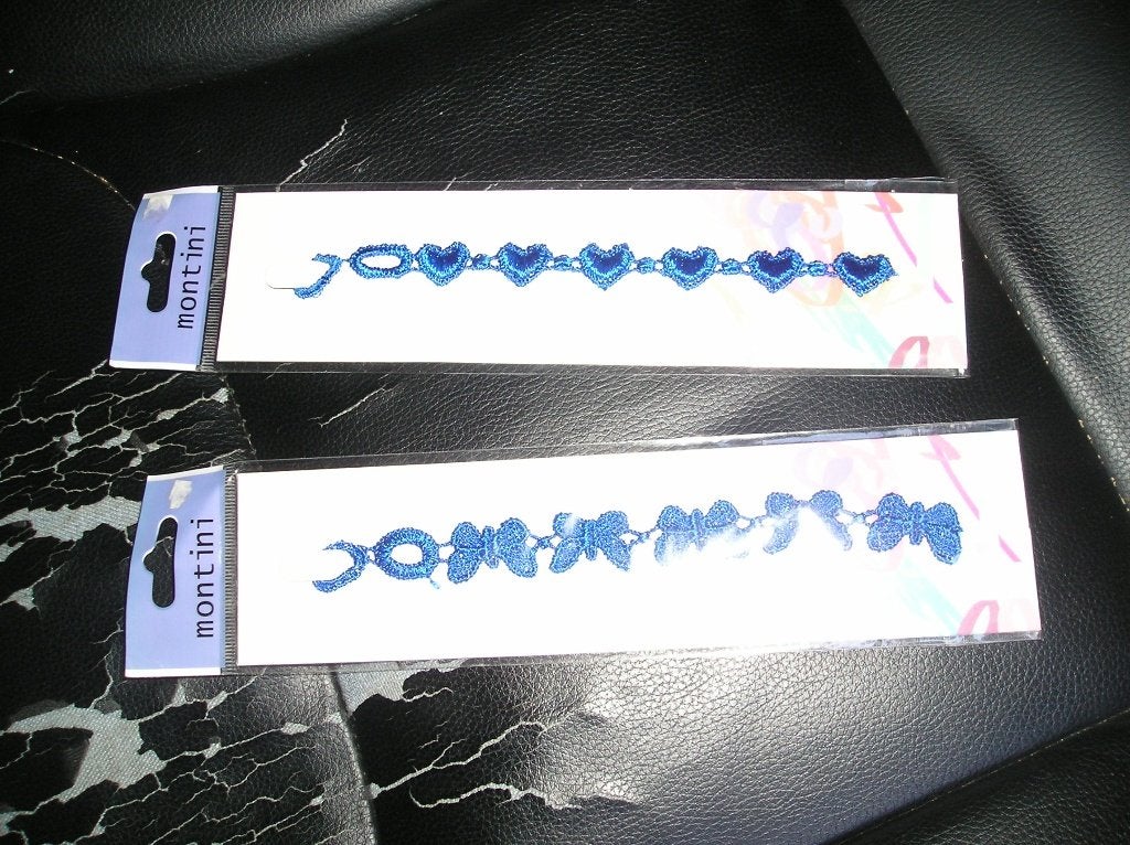 2 blauwe stoffen armbandjes van Lucardi, Sieraden, Tassen en Uiterlijk, Armbanden, Ophalen of Verzenden, Nieuw, Blauw, Overige materialen