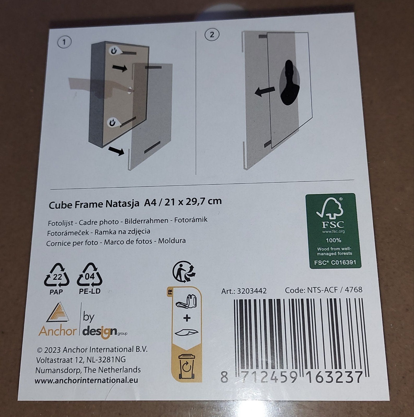 Nieuwe Cube Frame Natasja fotolijsten A4 (20 stuks), Ophalen, Nieuw, Fotolijst, Meerkleurig