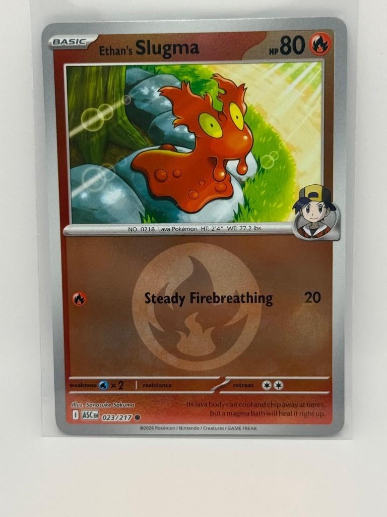 Ethan's Slugma [Energy] #23 Pokemon Ascended Heroes, Verzenden, Nieuw, Losse kaart, Foil
