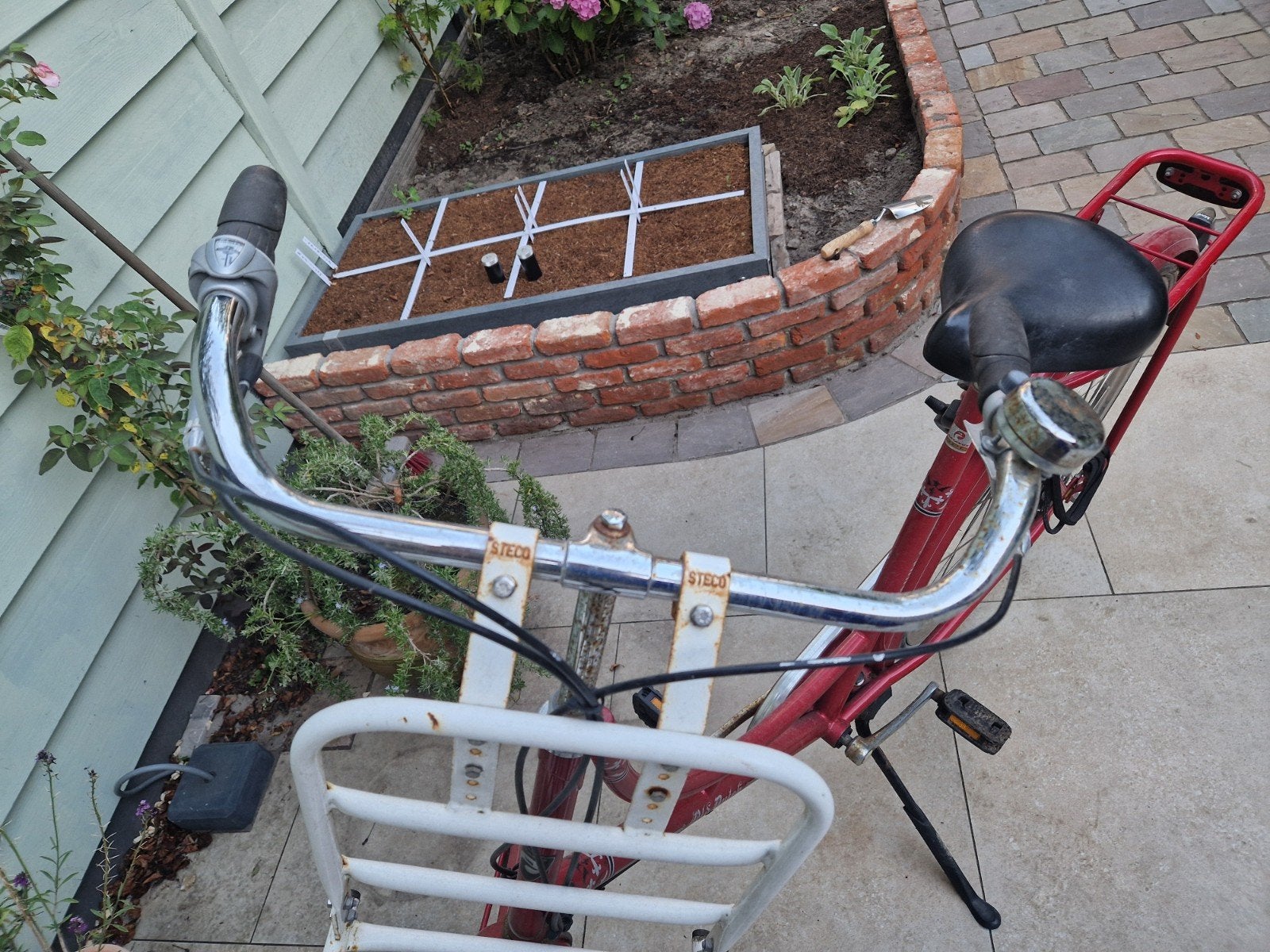 Rode damesfiets met voordrager en bagagedrager, Fietsen en Brommers, Fietsen | Dames | Damesfietsen, Terugtraprem, 50 tot 53 cm