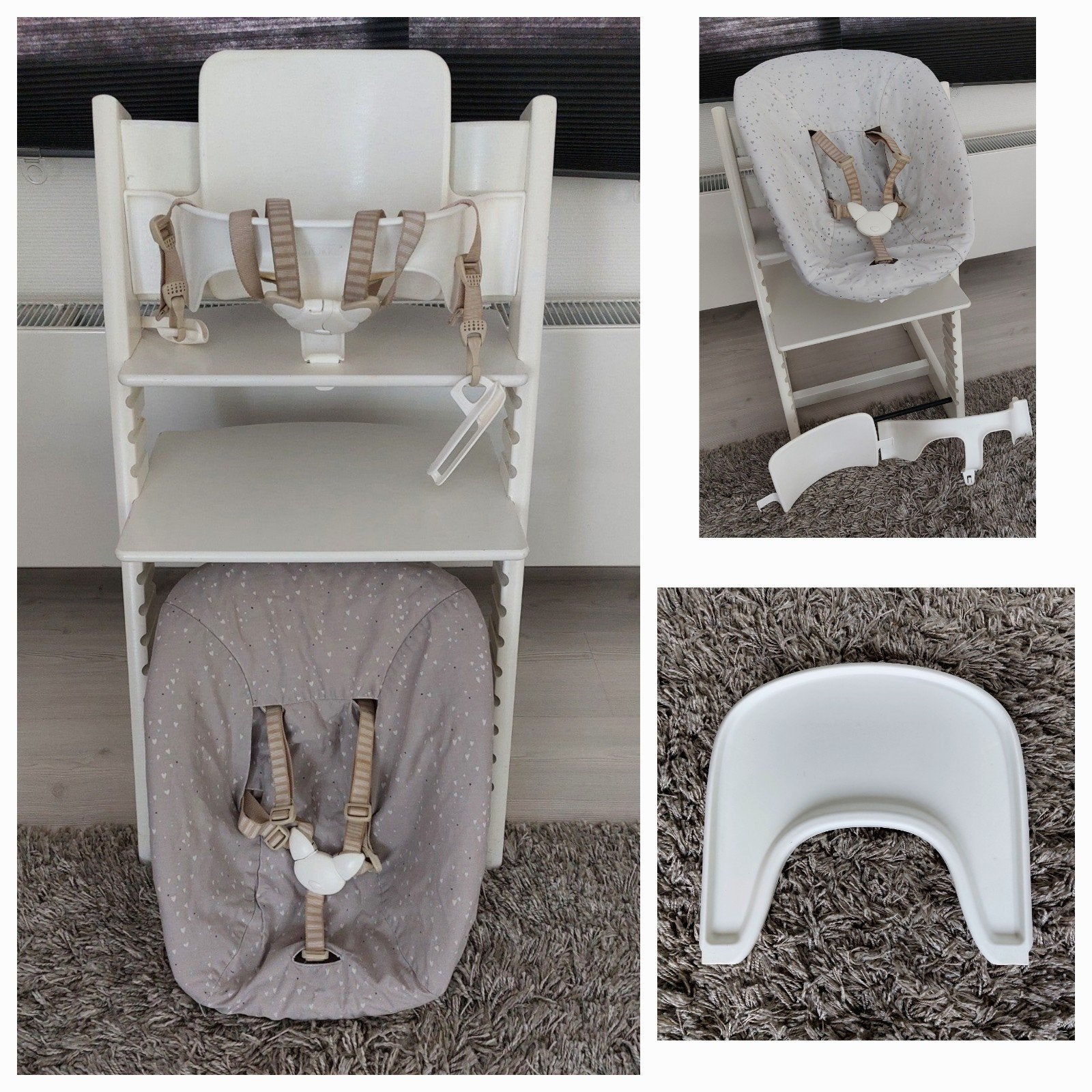 Super compleet! Tripp Trapp, newborn, babyset, tray, tuigje., Kinderen en Baby's, Ophalen, Gebruikt, Meegroeistoel, Aanschuifbaar