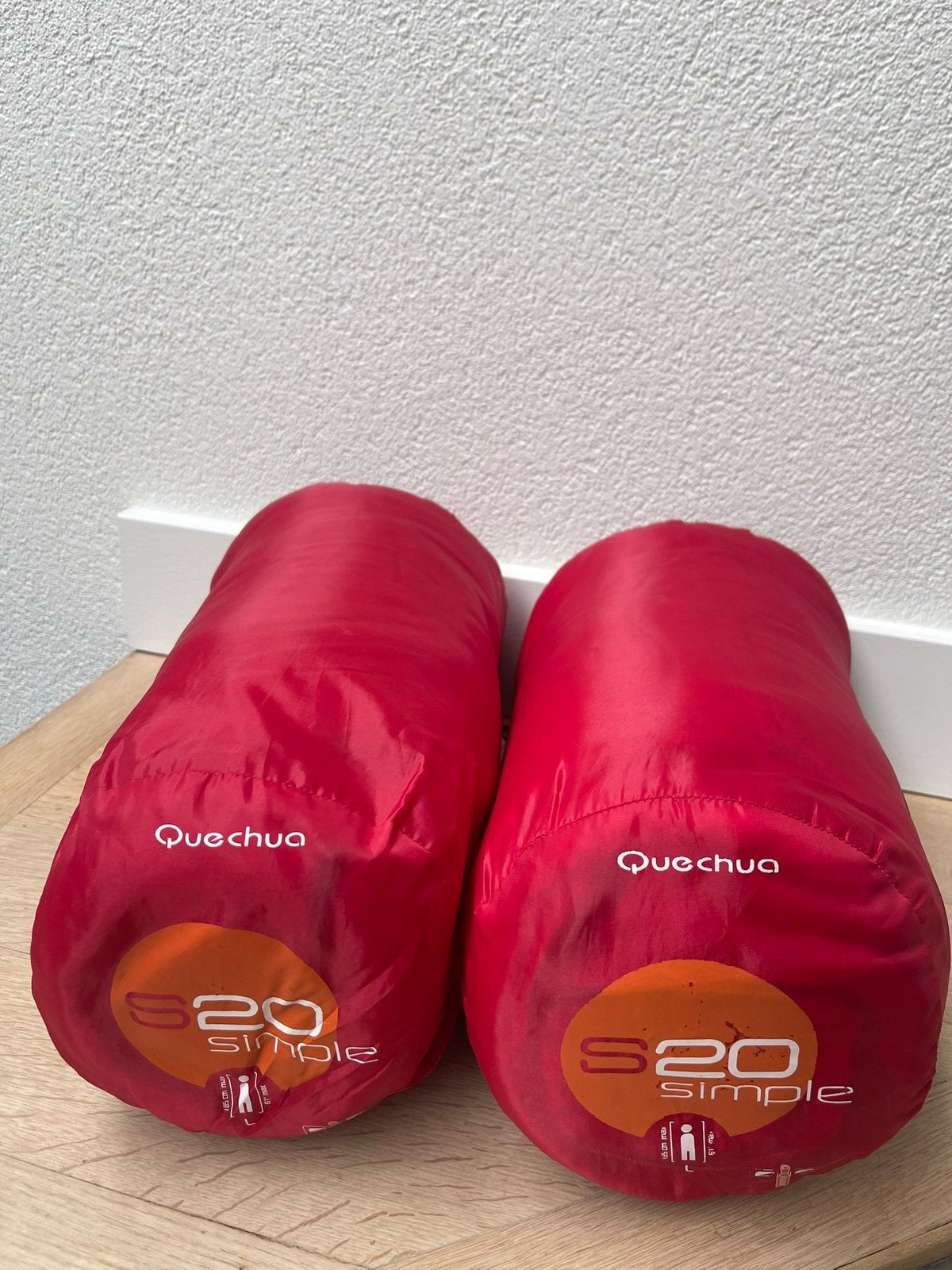 Quechua slaapzak L True Red | model S20 Simple (Arpenaz 20), Ophalen of Verzenden, Zo goed als nieuw