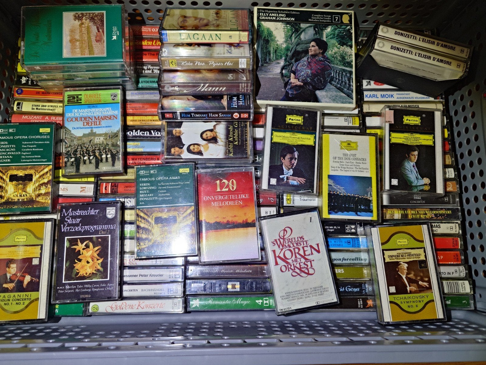 Partij 130 originele voorbespeelde muzekcassettes, Cd's en Dvd's, Cassettebandjes, Gebruikt, Overige genres, Ophalen of Verzenden
