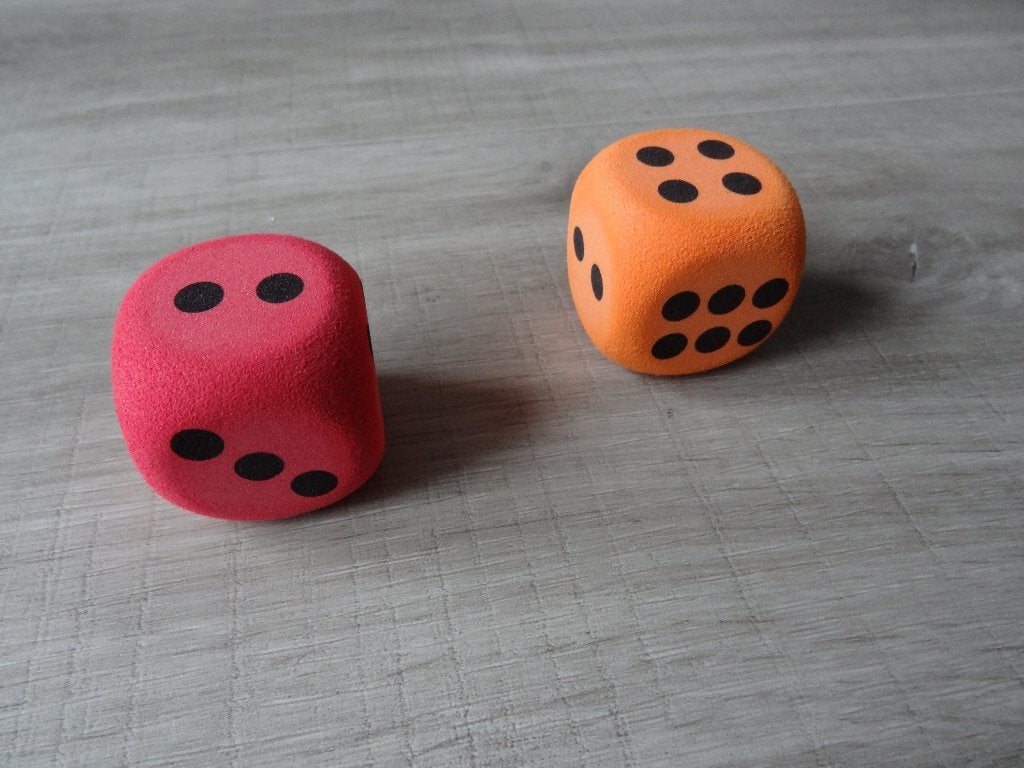 NIEUW! 2 Schuim Dobbelstenen >Snelle Verzending!<, Ophalen of Verzenden, Nieuw