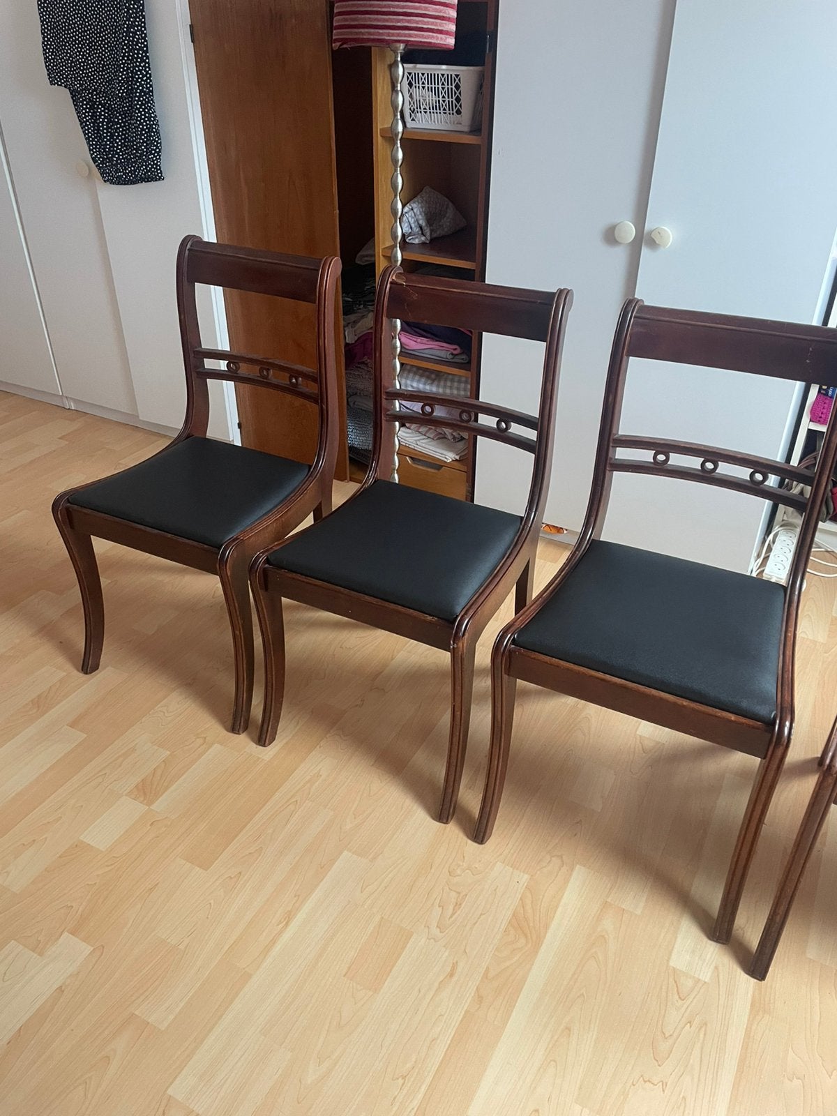Eetkamerstoelen, Huis en Inrichting, Stoelen, Ophalen, Gebruikt, Bruin, Vier